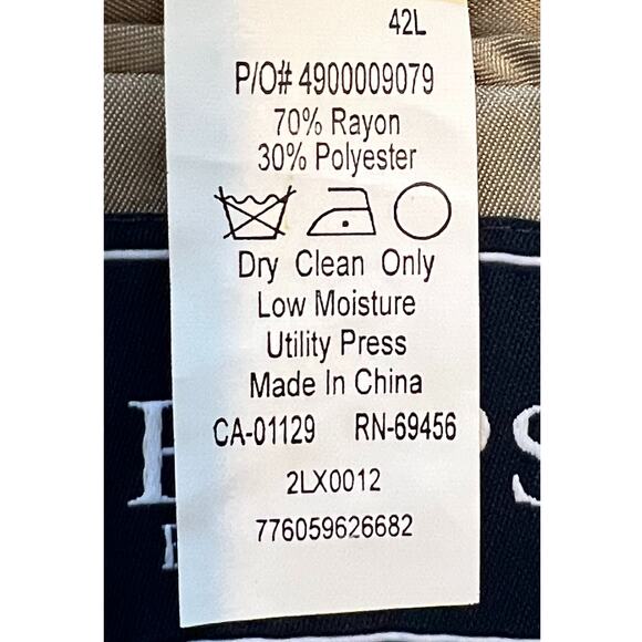 Chaps Suit Jacket Mens Size 42L Gray Rayon Single Breasted 3 Button Front - Picture 10 of 11